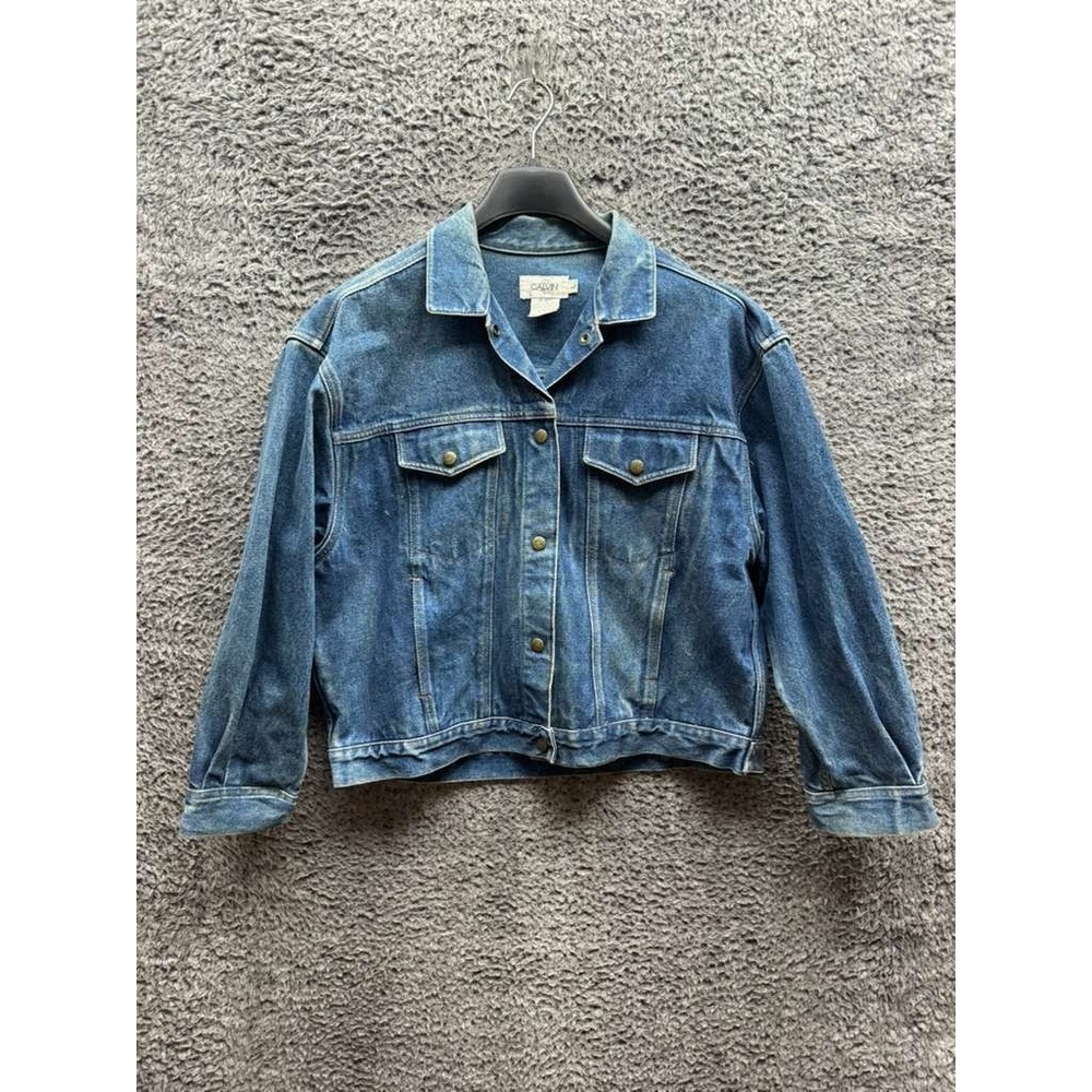 Calvin Klein U2 Band Print Denim Trucker Jacket Medium Wash‎ Unisex Size L